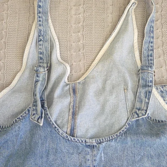 Free People We the Free High Roller Jumpsuit Blue Denim Extra Large XL - Picture 10 of 11